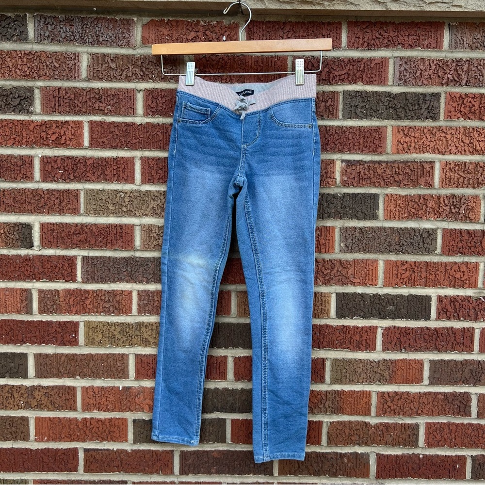 Vanilla Star Girls Denim Like Gray Waistband Sweatpants